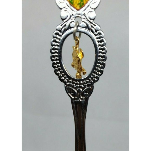 A Gift Corp St Martins Mini Silver Collectible Spoon With Hanging Turtle Charm - Picture 10 of 11